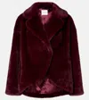 Velvet Carolyn Jacket In Burgundy