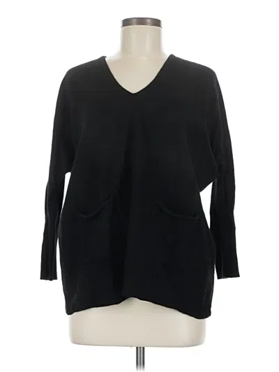 Pre-owned Velvet Cashmere Pullover Sweater In Black