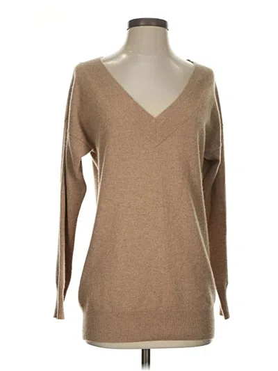 Pre-owned Velvet Cashmere Pullover Sweater In Tan