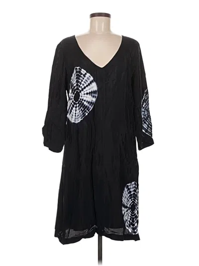 Pre-owned Velvet Casual Dress In Black