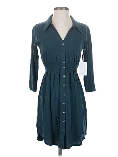 Pre-owned Velvet Casual Dress In Blue