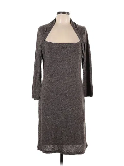 Pre-owned Velvet Casual Dress In Gray