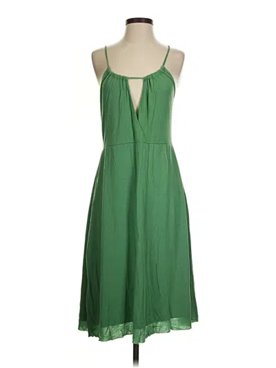 Pre-owned Velvet Casual Dress In Green