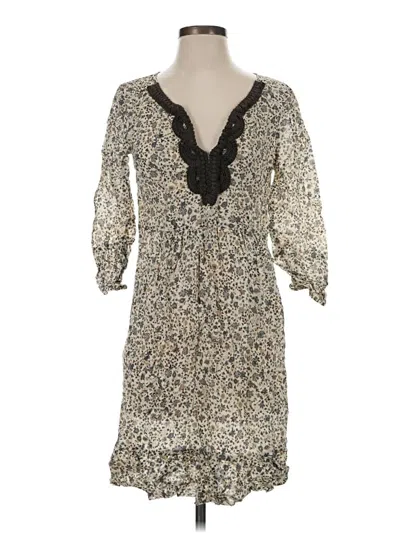 Pre-owned Velvet Casual Dress In Ivory
