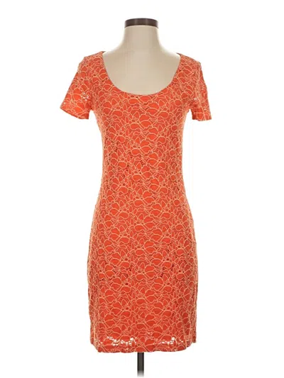 Pre-owned Velvet Casual Dress In Orange