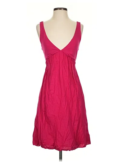 Pre-owned Velvet Casual Dress In Pink