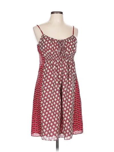 Pre-owned Velvet Casual Dress In Red