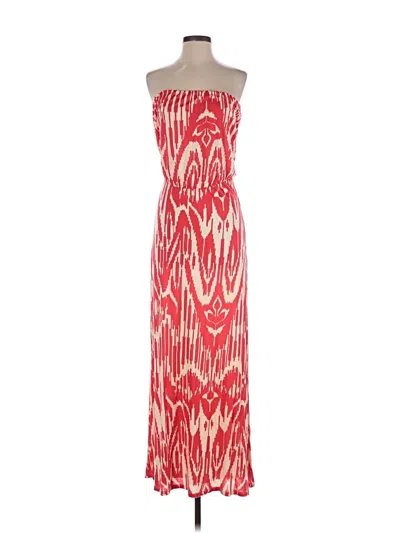 Pre-owned Velvet Casual Dress In Red