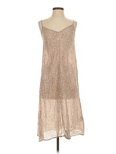 Pre-owned Velvet Casual Dress In Tan