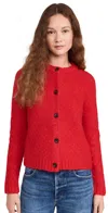 Velvet Chantal Cardigan Red In Red