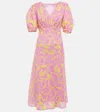 Velvet Midikleid Charlotte Aus Baumwolle In Pink