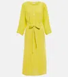 Velvet Christelle Cotton Kaftan Midi Dress In Limelight