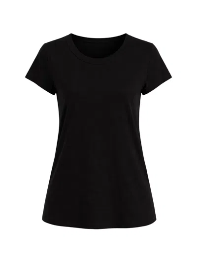 Velvet City Slub Crew-neck T-shirt In Black