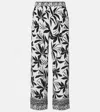 Velvet Claudia Printed Palazzo Pants In Black