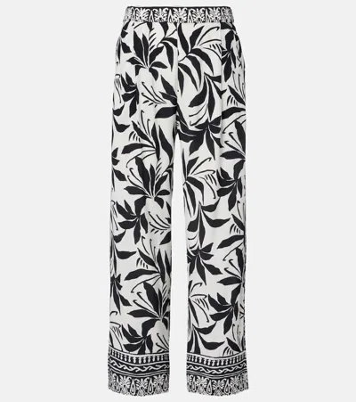 Velvet Claudia Printed Palazzo Pants In Black