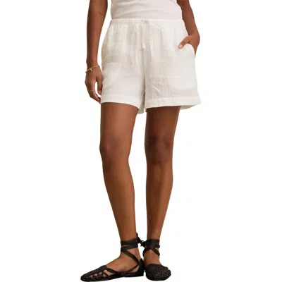 Velvet Cleowade Linen Shorts In White