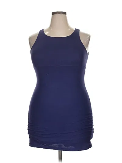 Pre-owned Velvet Cocktail Dress In Blue