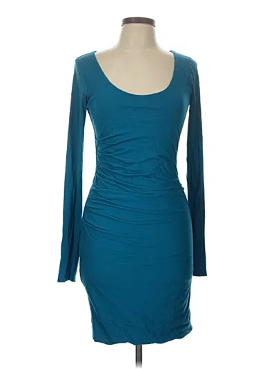 Pre-owned Velvet Cocktail Dress In Blue
