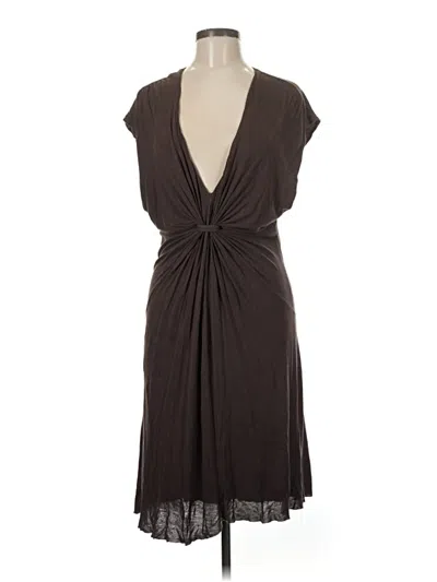 Pre-owned Velvet Cocktail Dress In Brown