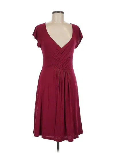 Pre-owned Velvet Cocktail Dress In Burgundy