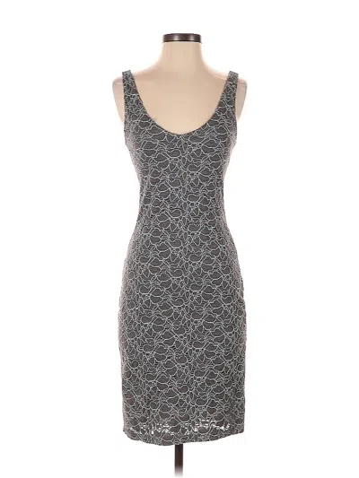 Pre-owned Velvet Cocktail Dress In Gray