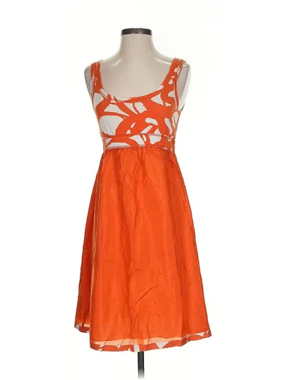 Pre-owned Velvet Cocktail Dress In Orange