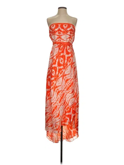 Pre-owned Velvet Cocktail Dress In Orange