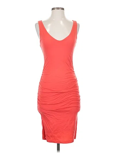 Pre-owned Velvet Cocktail Dress In Orange