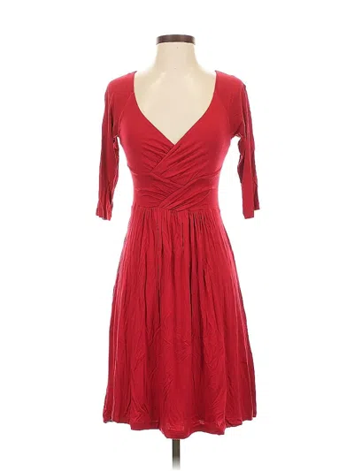 Pre-owned Velvet Cocktail Dress In Red