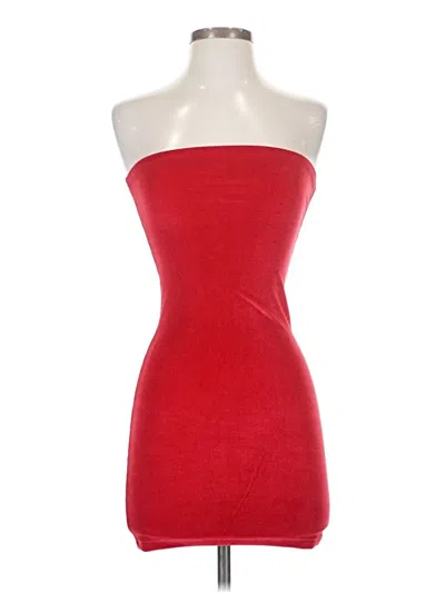 Pre-owned Velvet Cocktail Dress In Red