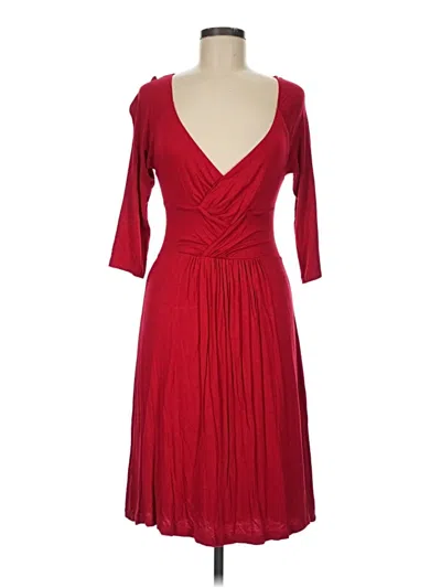 Pre-owned Velvet Cocktail Dress In Red