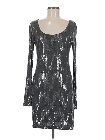 Pre-owned Velvet Cocktail Dress In Silver