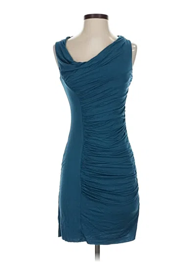 Pre-owned Velvet Cocktail Dress In Teal