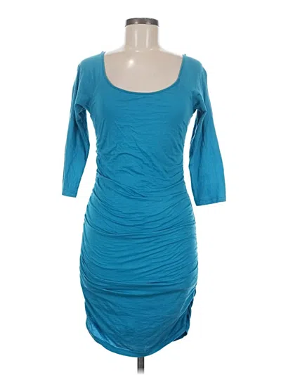 Pre-owned Velvet Cocktail Dress In Teal