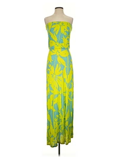 Pre-owned Velvet Cocktail Dress In Yellow