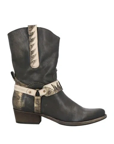 Velvet Cosh Woman Ankle Boots Dark Green Size 10 Leather