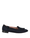 Velvet Cosh Woman Loafers Midnight Blue Size 8 Leather In Blue
