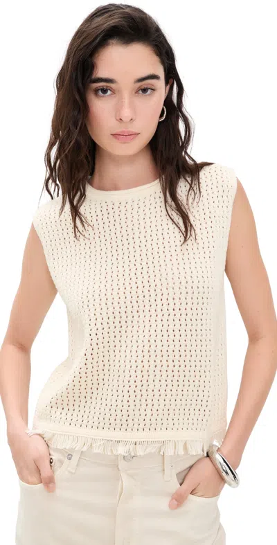 Velvet Cova Top Milk In Neutral
