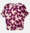 Velvet Delilah Floral Cotton Poplin Blouse