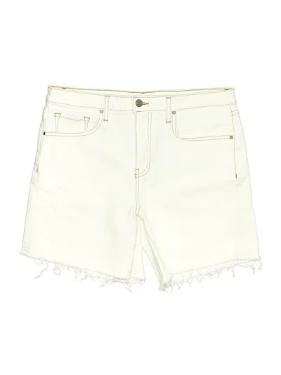 Pre-owned Velvet Denim Shorts In Ivory