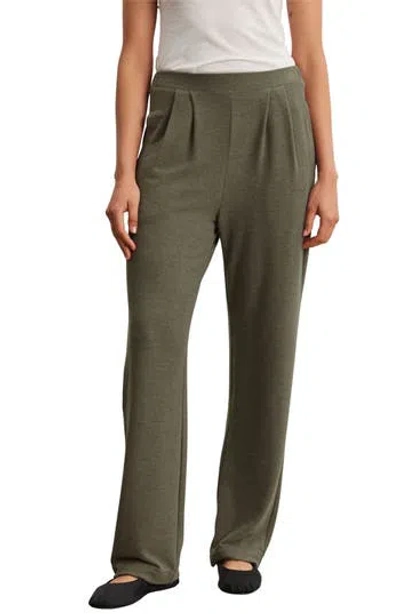 Velvet Eliya Pleated Sweatpants In Green