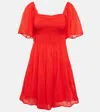 Velvet Esme Cotton Gauze Minidress In Cardinal