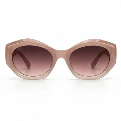 Velvet Eyewear Alice Polarized Sunglass In White