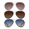 Velvet Eyewear Women's Black / Pink / Brown Aviator Medium- Large Sunglass Style Box In Multi