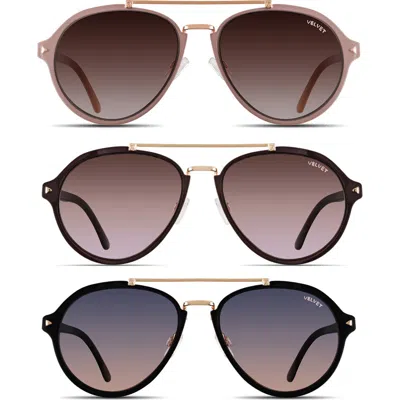 Velvet Eyewear Aviator Medium Sunglass Style Box In Multi