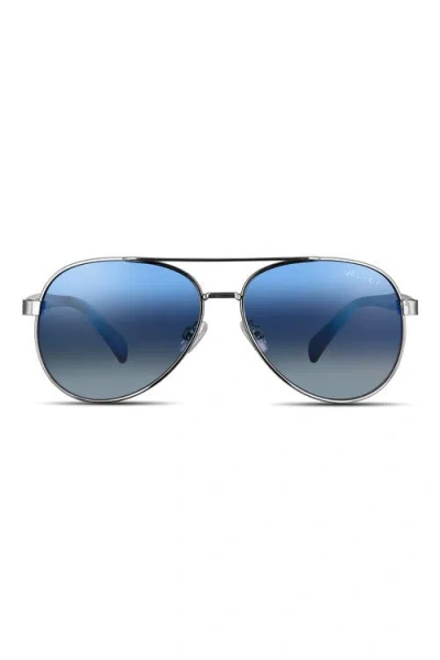 Velvet Eyewear Bonnie Sunglasses In Silver Blue