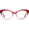 Velvet Eyewear Minnie 54mm Cat Eye Optical Glasses In Gradient Red