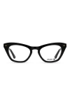 Velvet Eyewear Stevie 52mm Cat Eye Optical Glasses In Black