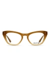 Velvet Eyewear Stevie 52mm Cat Eye Optical Glasses In Caramel Fade