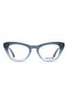 Velvet Eyewear Stevie 52mm Cat Eye Optical Glasses In Ocean Blue Fade